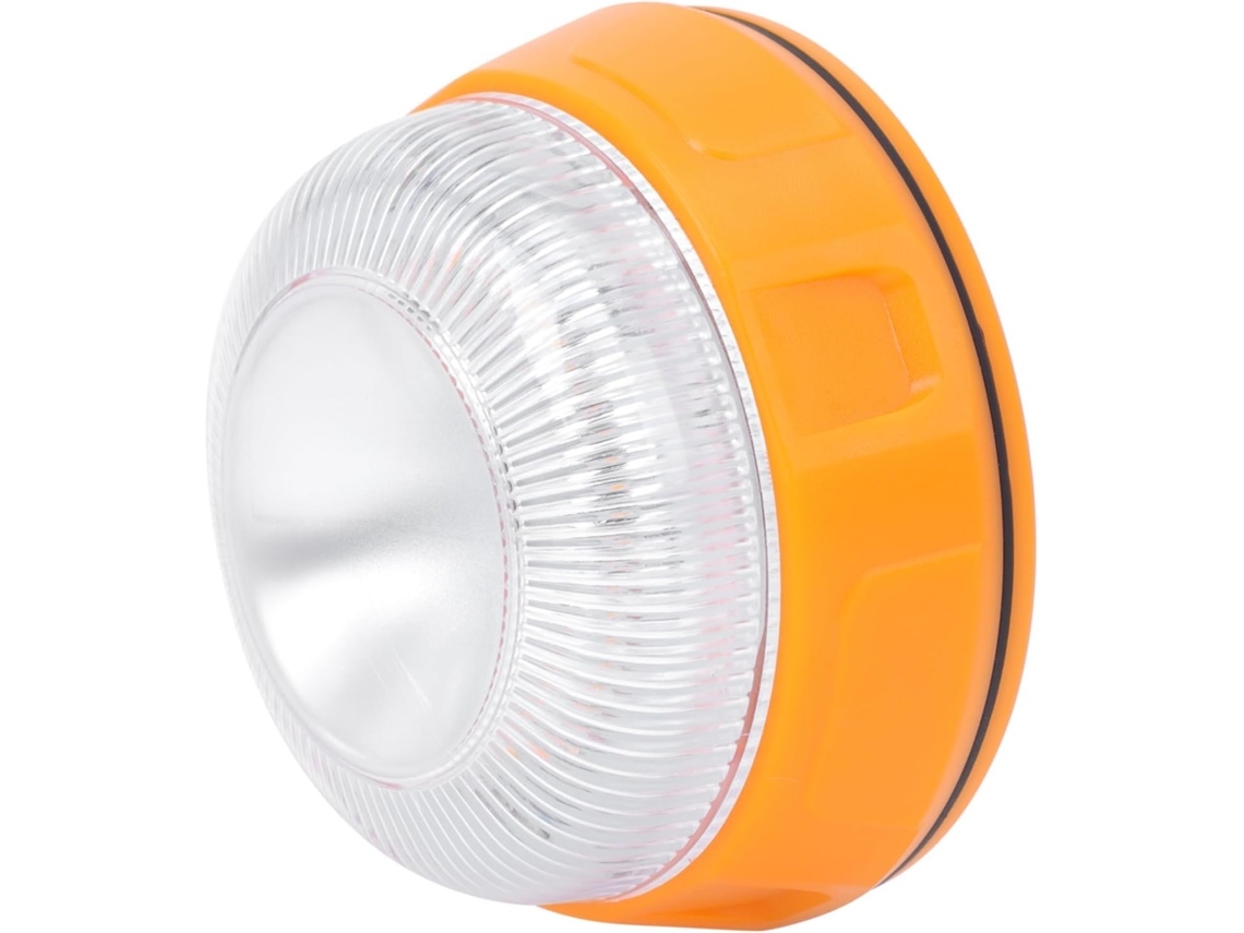 Luz Intermitente Magnética Amarela Partykindom Para Veículos, Portátil, Com 8 Leds E 3 Pilhas Aaa, Para Sinalização De