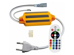 Transformador De Alimentação 220v Para Fita Led Rgb 5050, À Prova D'água Ip68, Controle Remoto Ir 24 Botões