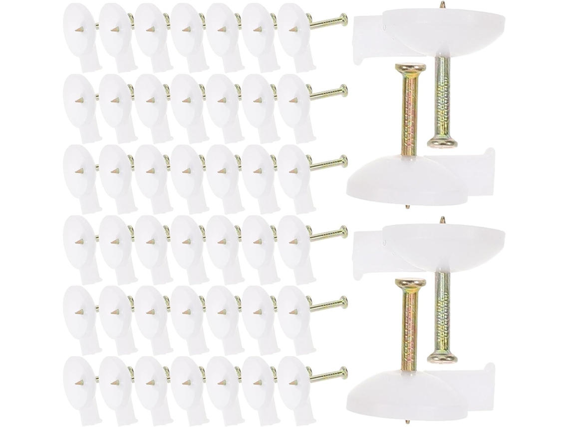 Ganchos de parede metálicos Abaodam para cortinas, 100 unidades, 18 mm, para pendurar cortinas na parede e em portas.
