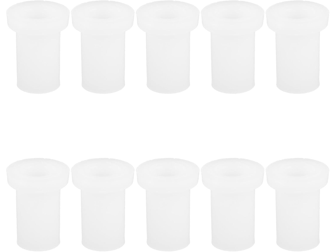 Lurrose Conjunto De 10 Buchas Para Dobradiça Porta Geladeira, Buchas Plásticas Para Dobradiça Inferior, Furo De 7mm
