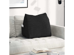 Vidaxl Travesseiro Para Costas Preto 60 X 20 X 50 Cm Tecido