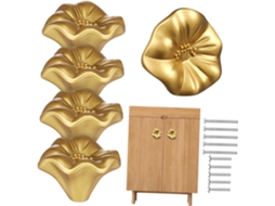 Jojofuny Conjunto De 5-puxadores Porta Armário Com Design Floral Para Cômoda E Móveis Cozinha