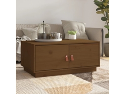 Vidaxl Mesa De Centro 80x50x35 Cm Pinho Maciço Castanho Mel