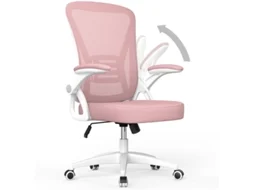 Cadeira de Escritório RACINGREAT com Assento Ergonómico - Almofada espuma alta resiliência (Braços Reguláveis - Rosa)