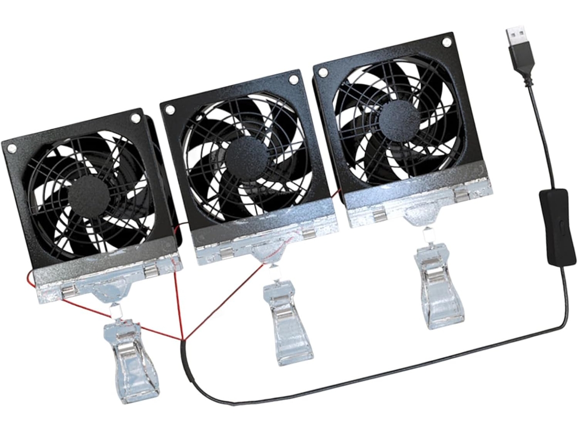 Ventilador de Mesa de 8 Cm, Alimentado por Usb 5 V, Silencioso, 3600 Rpm, para SFUSHOS