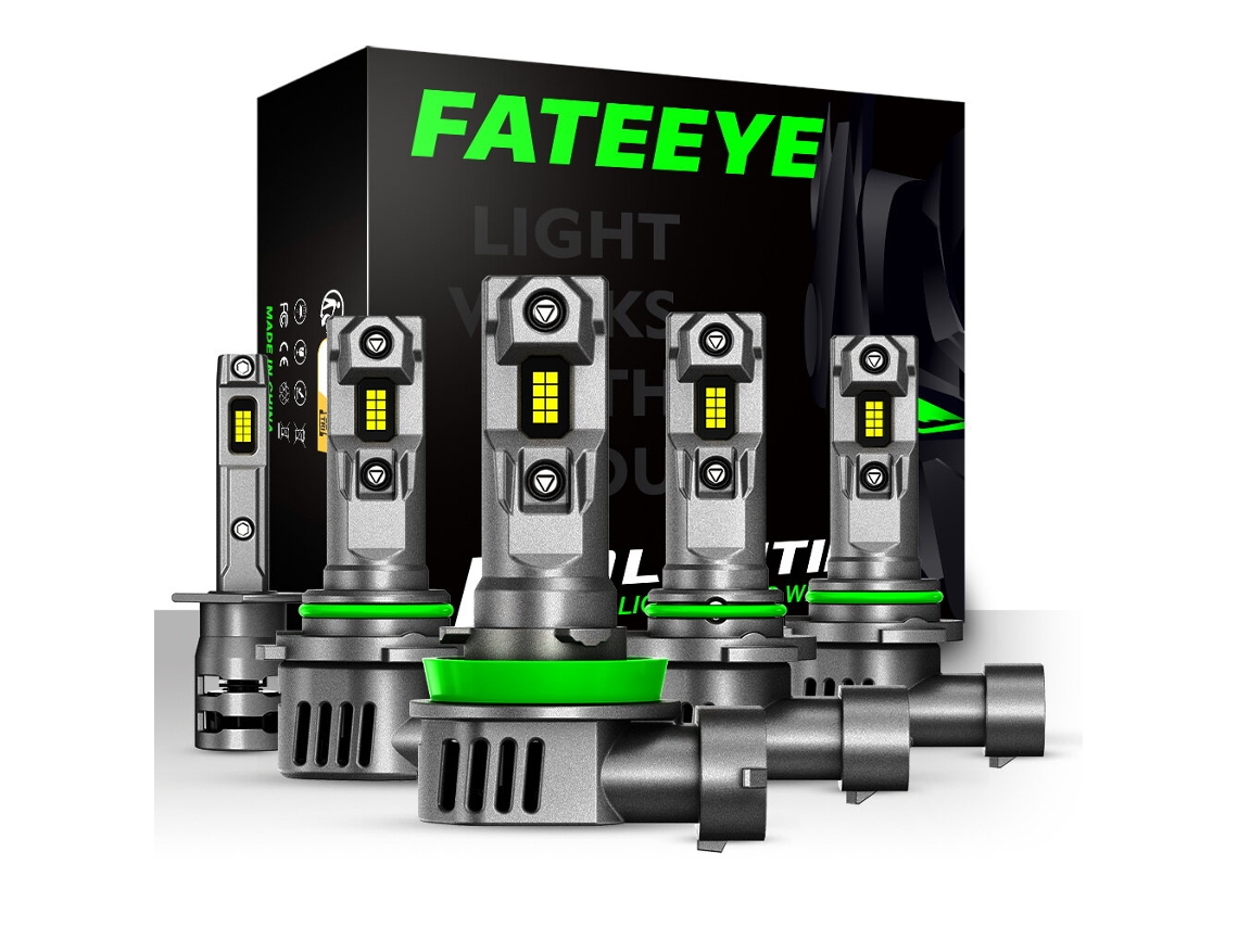 Lâmpadas LED para faróis de carro H4-fateeye A700-f11, 2 peças, 20000lm, 70w, 6500k, luz branca, tamanho mini, IP68, à prova d'água, para modificação.