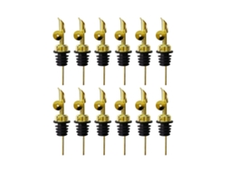 12 Vertedores de Acero Inoxidable para Botellas, Goteadores Automáticos para Aceite de Oliva, Alcohol Y Condimentos, Boca 0.7 0.78pulg