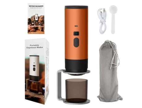 Cafeteira Portátil, Bomba Com Display Digital, Cafeteira Em Cápsulas 3 Em 1 Com Suporte Eifson (laranja)