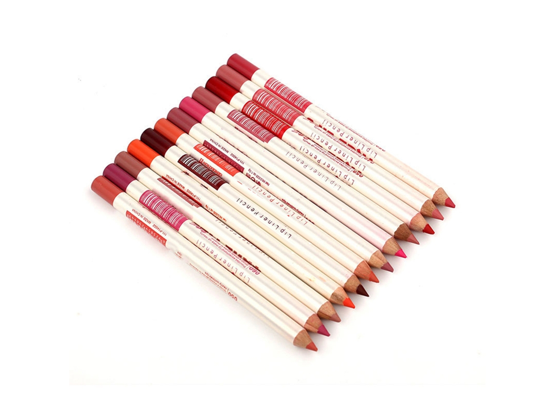 Kit De 12 Lápis De Lábios Matte De Longa Duração Com Textura Suave E Efeito Hidratante