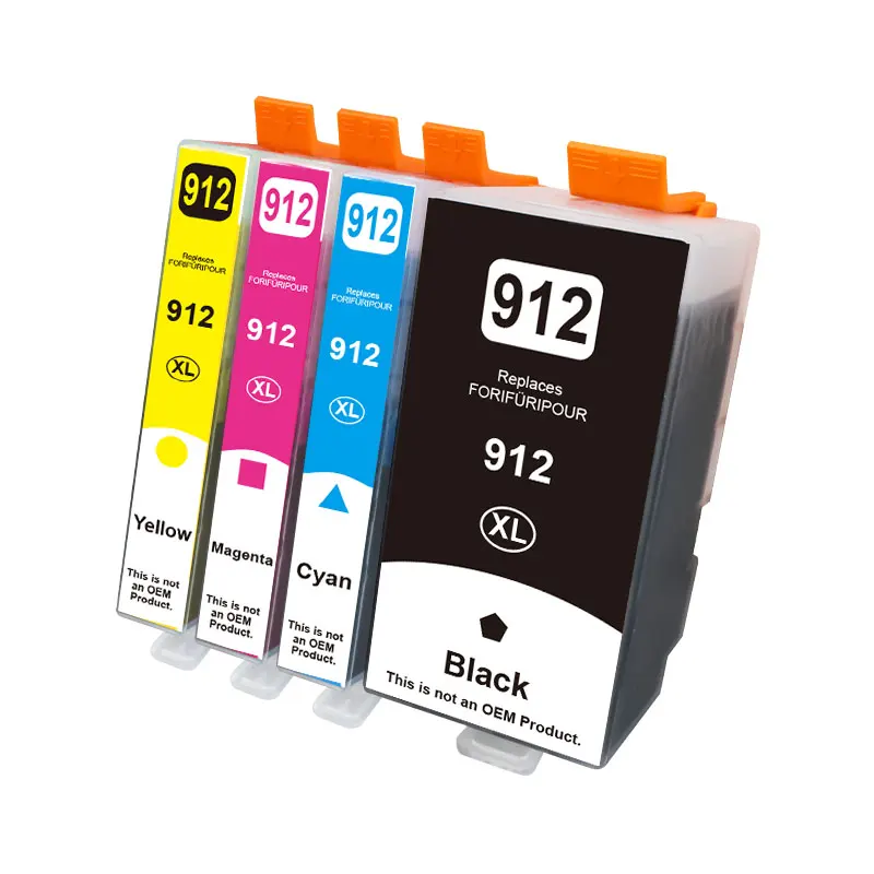 Conjunto de 4 Tinteiros Hp 912xl para Impressoras Hp Officejet Pro 8020, 8022, 8023, 8024, 8025, 8026, 8028, 8035 MDUG