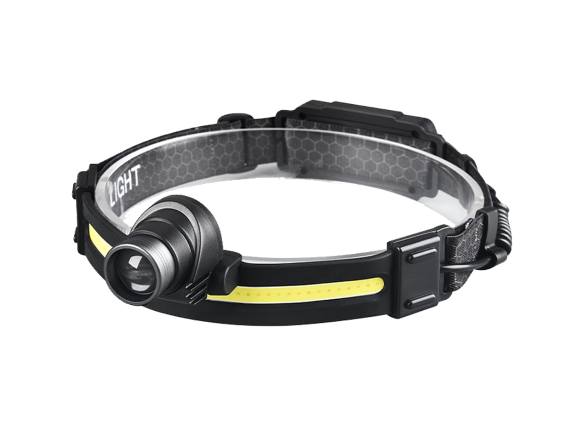 Farol Cob Multifuncional Farol de Pesca por Indução para Corrida Noturna em Silicone Preto HALINUIA