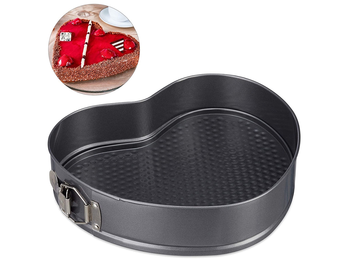 Forma De Coração Pequena Antiaderente, Vedação Total, Ideal Para Meia Receita De Bolos E Sobremesas