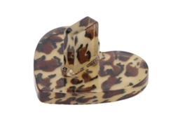 2026altiro-base Para Unhas Em Forma De Coração Com Estampado De Leopardo Redondo Japonês Suporte De Prática E Exposição De Unhas