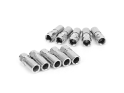 Conector F de encaixe rápido Laxiscreed RG6 UK para antenas de alta qualidade e satélites de vídeo.