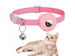 2026 collar para Gato com Porta airtag, Collar Reflexivo com Cascavel e Fivela de Segurança Desprendível para Gatinhos e Cachorrinhos Pequenos