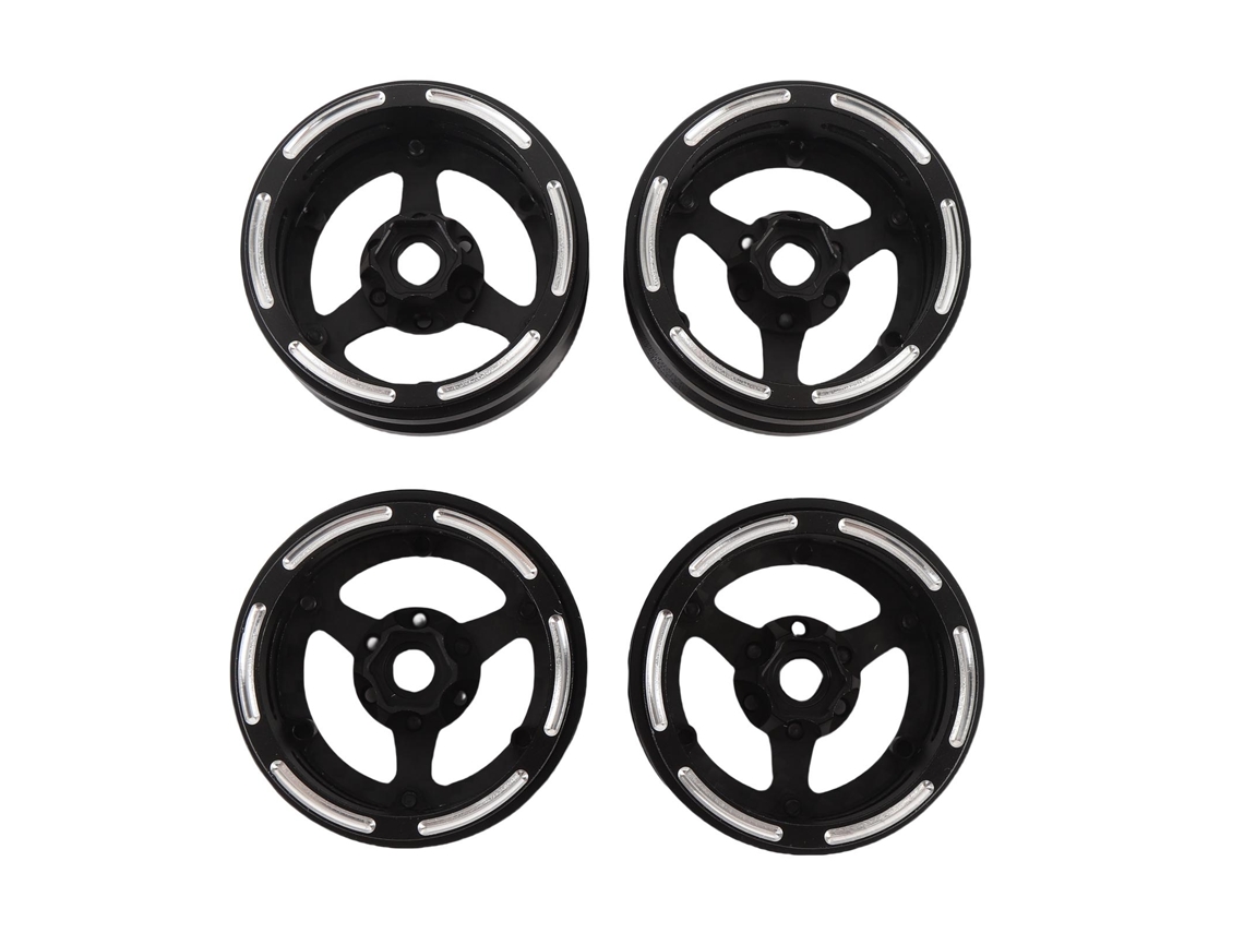 Mali aro de Roda Rc 1.9 Polegada Fibra de Carbono Leve 3 Raios para Scx10 D90 Capra 1/10 Crawler