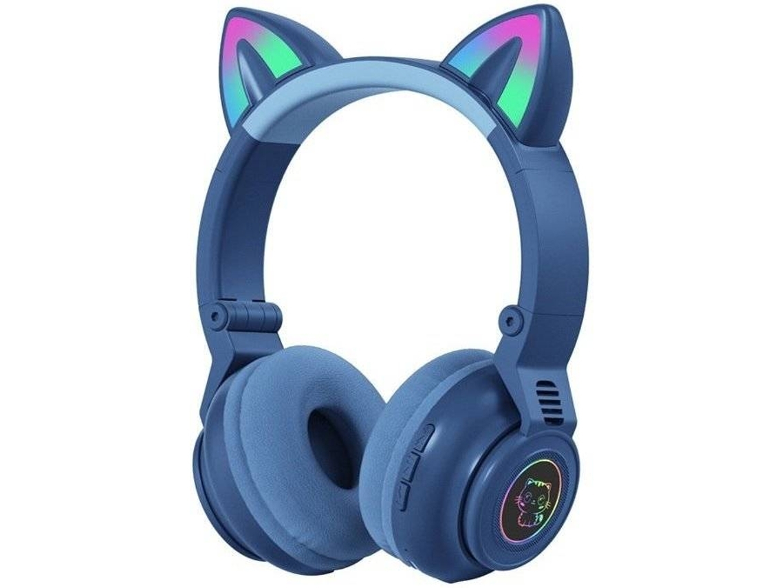 Auscultadores Bluetooth ENZONS  Sem Fio para Garotas com Orelha de Gato Dobráveis ÂÂCom Luzes Led / Mi