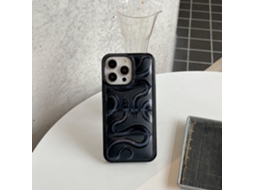 Capa Para Iphone 17pro Yd Big Hole Jaqueta De Penas Preta Jaqueta De Penas Black Snake King Anti-queda Black Snake King