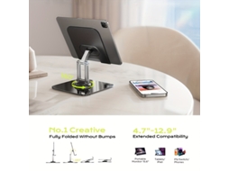 Suporte Ajustável Resistente para Tablets com Base Giratória e Design Dobrável Suporte de Rotação de 360 Dos Led Usb Portátil Casa Adequado STELASPLEN