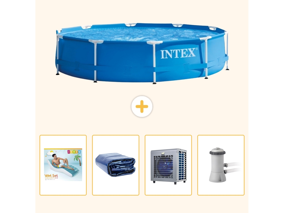 Intex Piscina Com Estrutura Redonda - 366x76 Cm - 5-peças S112