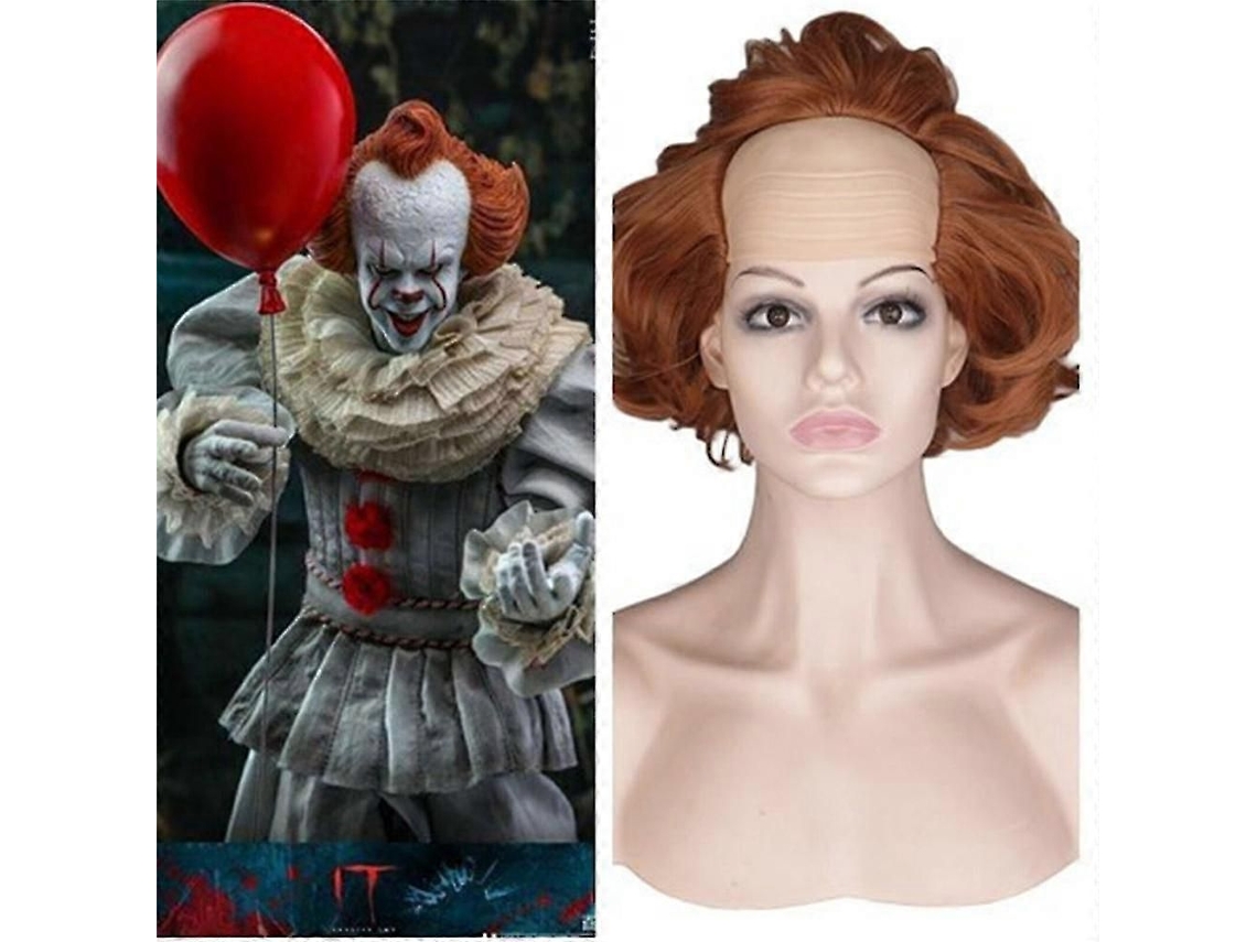 It Peruca Halloween Peruca Cosplay para Pennywise Peruca Cabeça Palhaço Fluffy Perucas Onduladas TAISHENGDA