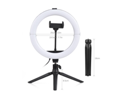 Luz Anular Led Com Suporte, Luz Complemento Usb Para Maquiagem, Selfie, Vídeo E Uso De Escritório