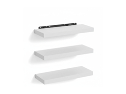 Conjunto 3 Prateleiras Parede Relaxdays, Efeito Madeira/metal, Para Sala, Corredor E Cozinha, Vários Tamanhos E Cores