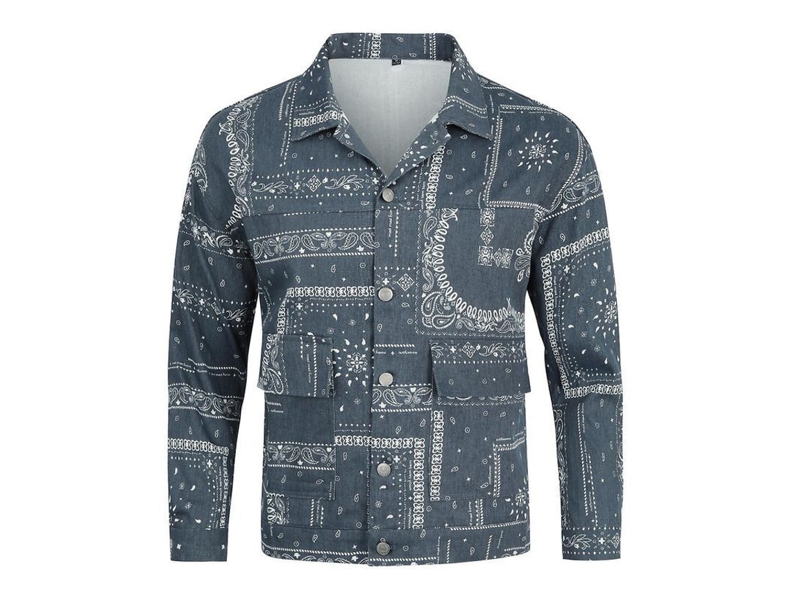 Fasst chaqueta de Hombre Mystdiy Con Estampado Y Cuello Lapel