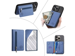 Porta-cartões Magnético Em Couro Para Iphones/samsung Com Função De Carregamento Magnético.