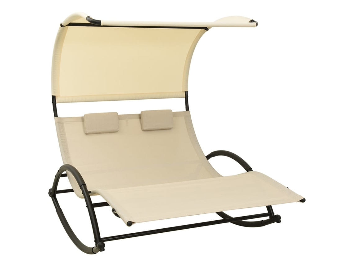 Sun Lounger, Sun Loungers Vidaxl Creme Aço (n/a)