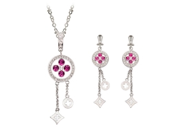 Jóias Conjunto Pendente Zircão Cristal Brincos Colar