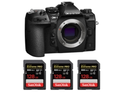 Om 1 Mark Ii + 3 Sandisk 128gb Uhs ii 300mb/s + Ebook “20 Dicas para Fotos Que Impressionam” OM SYSTEM