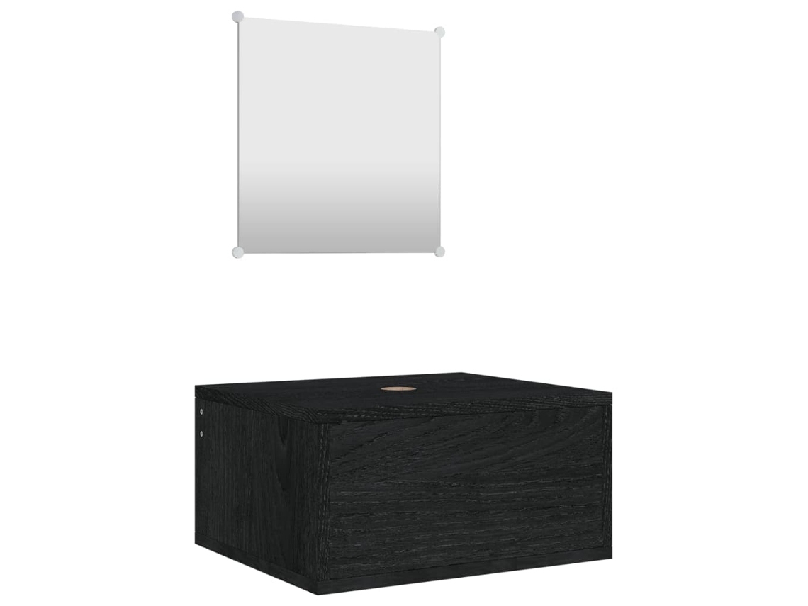 Conjunto de 2 Móveis para Casa de Banho, Madeira Preto MAISON EXCLUSIVE