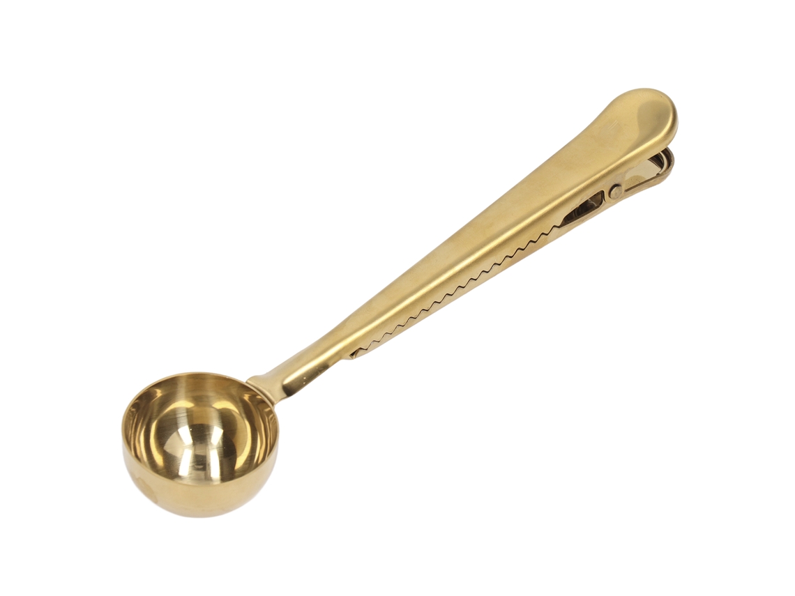 Cuchara Medidora De Café Clip Sellador 2 En 1 Acero Inoxidable Herramienta Para Café Hogar