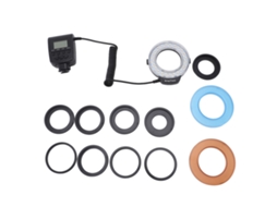 48led Macro Flash Light With Lcd Display Power Control Adapter Rings Flash Diffuser For Dslr Cameras LAXISCREED