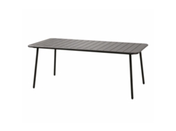 Mesa de jardim Bergame para 6 pessoas, 160 cm, cinza escuro