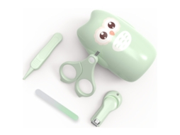 Primerox kit de Cuidados com Unhas para Bebê Newborn Infant com Caixa de Proteção Verde Menta