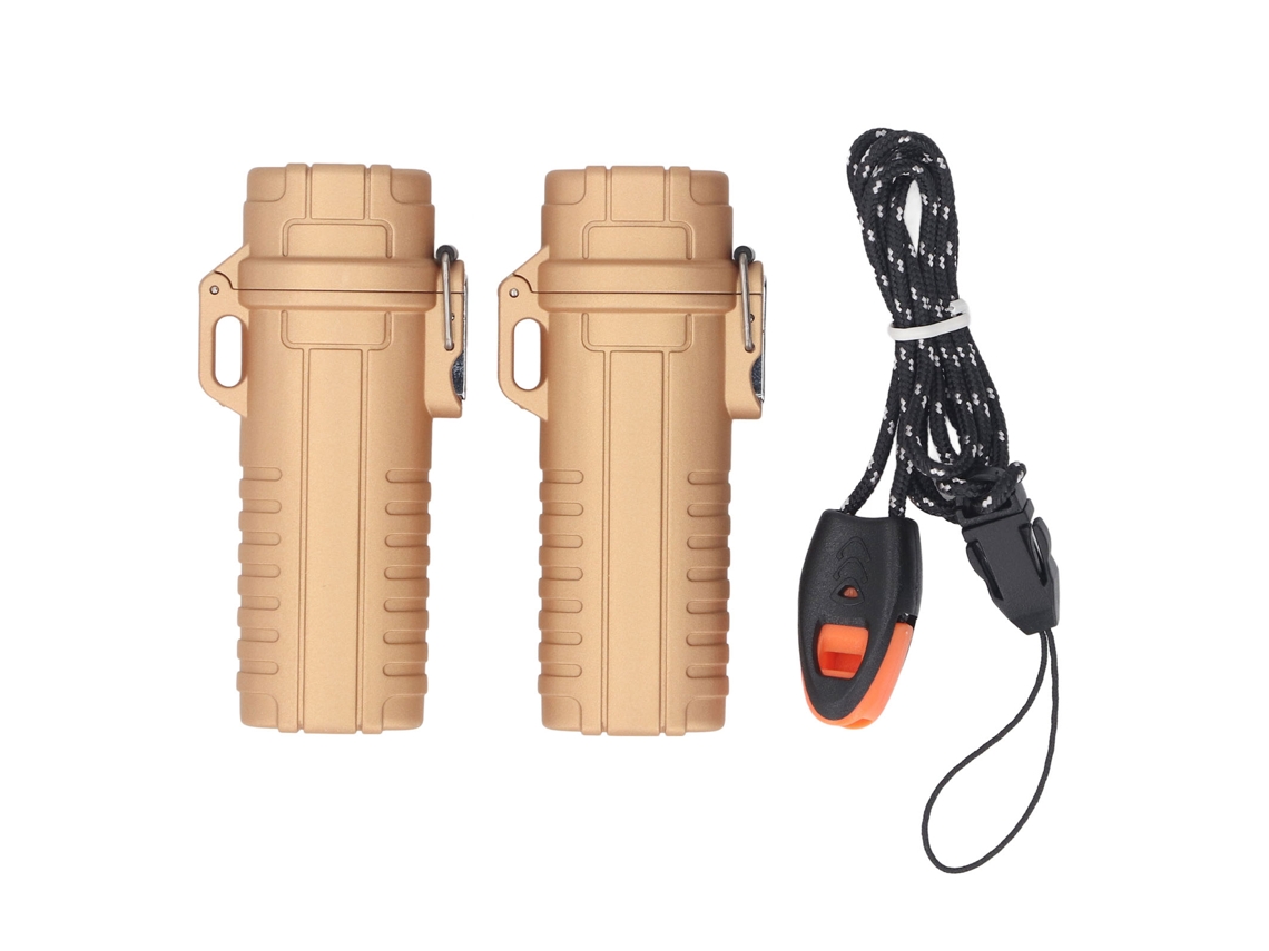 2 Tubos de Almacenamiento Plástico Impermeables para Camping Viajes Joyas Llaves Oro