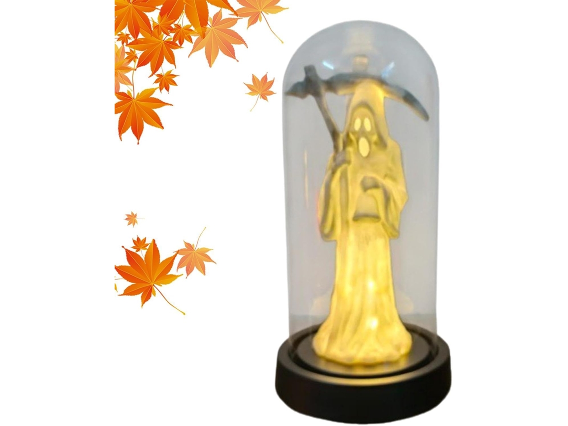 Abajur de mesa gótico, luminária de mesa decorativa em LED com efeito fantasma.