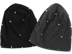 Gorro Dobrável Com Rebites Para Homens E Mulheres Em Liga De Alumínio E Algodão, Conjunto De 2 Peças, Quente E Confortável.