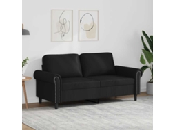 Vidaxl Sofá De 2 Lugares 140 Cm Couro Artificial Preto