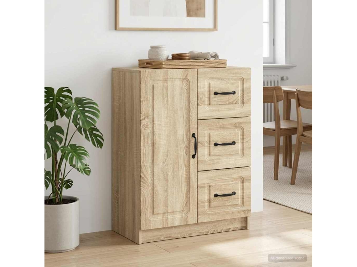 Vidaxl Buffet Carvalho Sonoma 66 X 34,5 X 87 Cm Derivados De Madeira