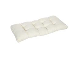 Almofada para Bancos Poliéster 200g/m² e Algodão PP Cor Creme Branco 110x48x8cm Outsunny