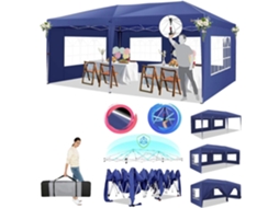 Gazebo dobrável, fácil montagem, design à prova d'água, azul marinho OEM