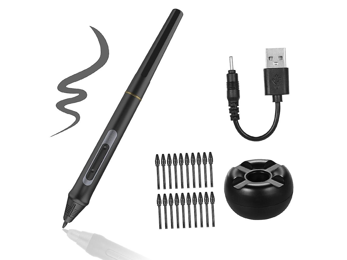 Lurelia, Caneta Stylus, 19,5×10,0×3,1 Cm, Preto, 8192 Níveis, 5080 Lpi, Compatível Bosto, Sem Bateria