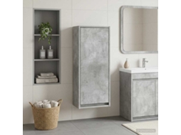 Vidaxl Vanidade De Pia De Parede Cinzento Cimento 35 X 20 X 81 Cm