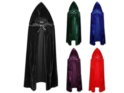 2026-capa De Morte Com Capuz Longo Medieval Para Halloween Disfarce De Bruxa Mago Unissex Vnl Capa Preta De 170 Cm