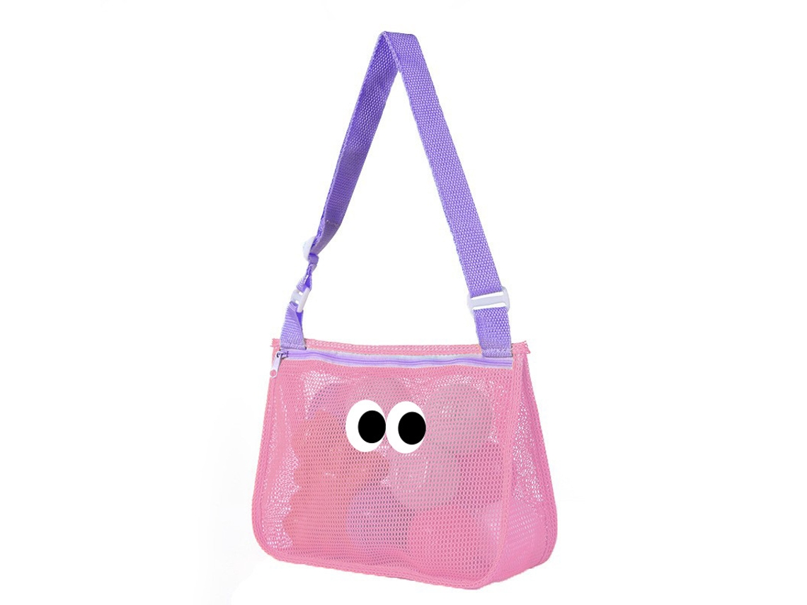 Bolsa De Armazenamento De Malha Para Brinquedos De Praia Yuysan 21x25x8cm Rosa (aa30)