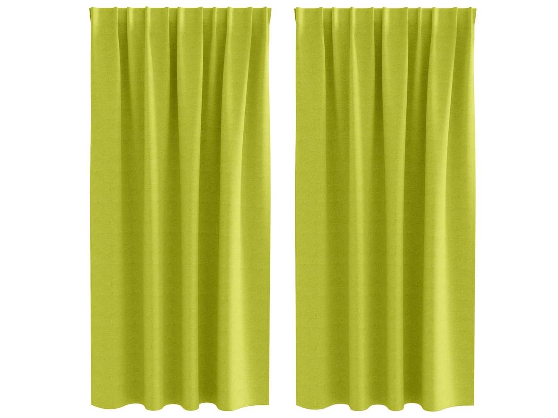 Maison Exclusive - Cortinas Blackout Com Argolas 2 Pcs Verde 175 X 140 Cm