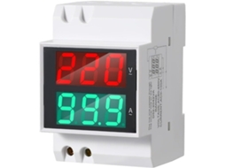 D52-2042va Amperímetro Ca Com Trilho Din Display Duplo 80-450v 0